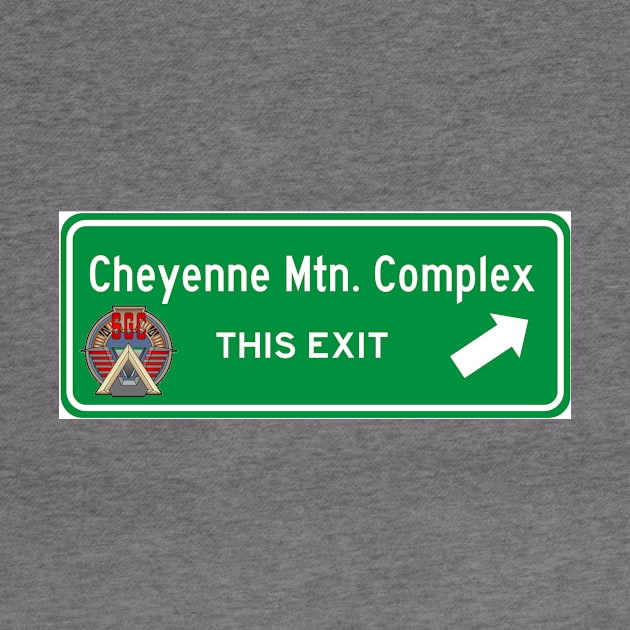 Cheyenne Mountain Complex Highway Exit Sign by Starbase79